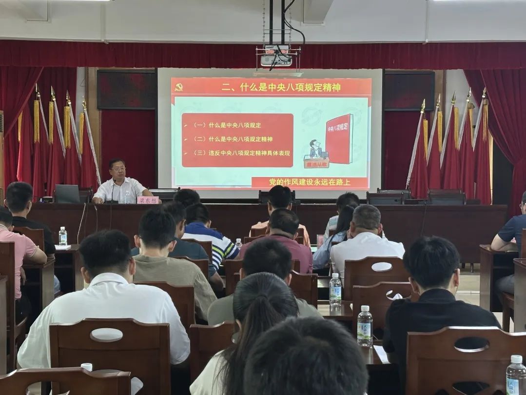 大沙镇举办深入贯彻中央八项规定精神学习教育专题宣讲会暨年轻干部学习教育示范班